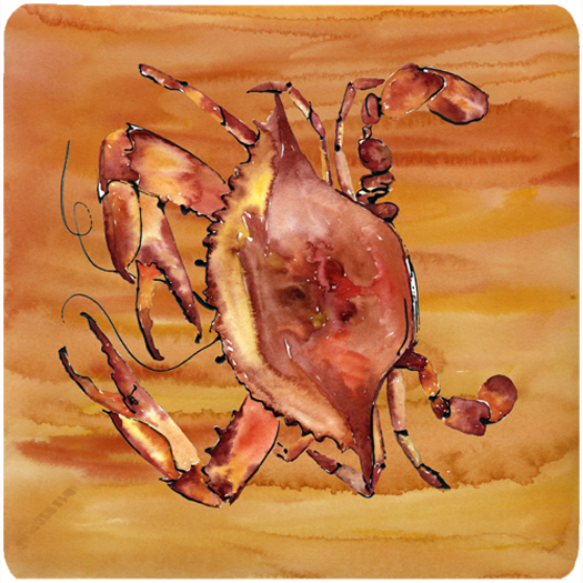 8139FC Crab Foam Coasters - Set 4