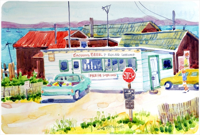 Seafood Shack For Fresh Shrimp Mouse Pad, Hot Pad Or Trivet