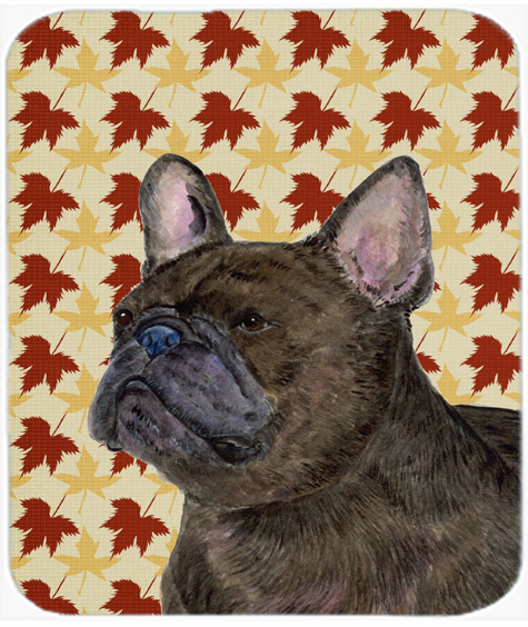 French Bulldog Fall Leaves Portrait Mouse Pad, Hot Pad Or Trivet