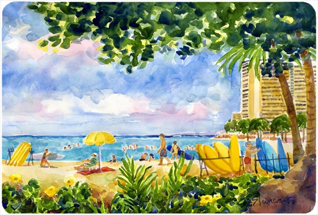 Beach Resort View From The Condo Mouse Pad, Hot Pad Or Trivet