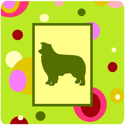 Border Collie Foam Coasters - Set 4