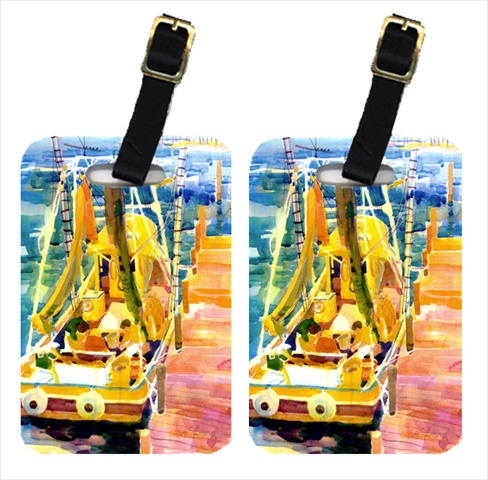 Picture of Carolines Treasures 6022BT Shrimp Boats Luggage Tags - Pair Of 2