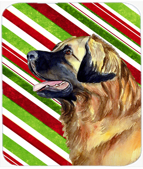 Leonberger Candy Cane Holiday Christmas Mouse Pad, Hot Pad Or Trivet