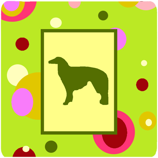 Borzoi Foam Coasters - Set 4