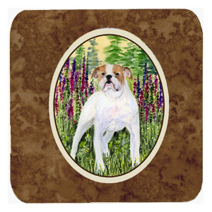 English Bulldog Foam Coasters - Set 4
