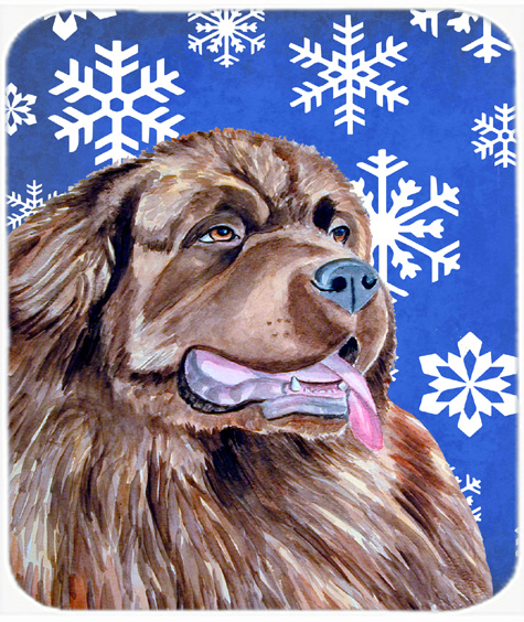 Newfoundland Winter Snowflakes Holiday Mouse Pad, Hot Pad Or Trivet