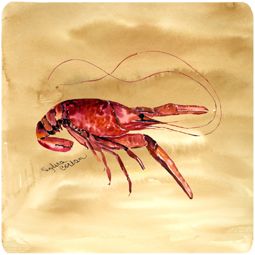 Picture of Carolines Treasures 8230FC Crawfish Foam Coasters - Set 4