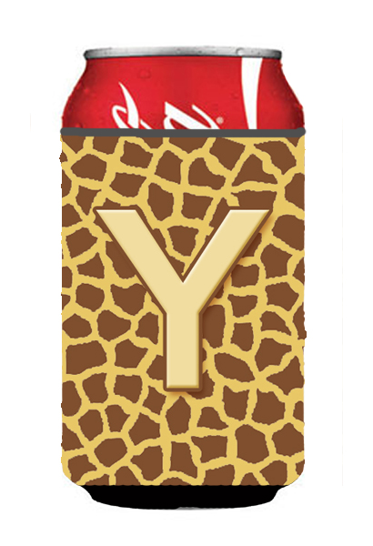Letter Y Initial Monogram - Giraffe Can Or Bottle  Hugger