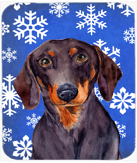 Dachshund Winter Snowflakes Holiday Mouse Pad, Hot Pad Or Trivet