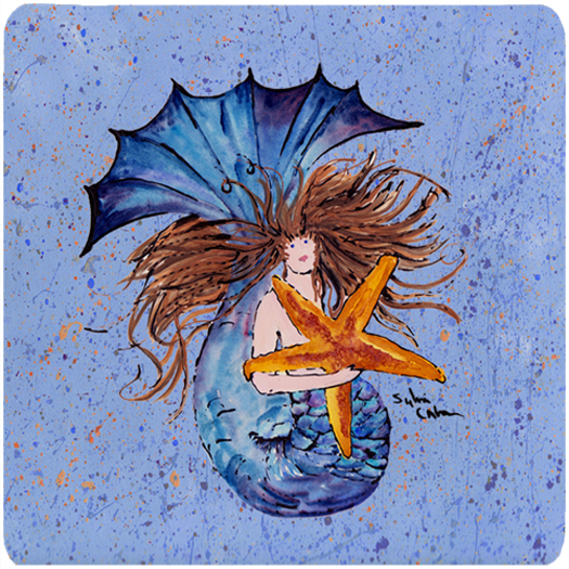 Picture of Carolines Treasures 8337FC Mermaid Foam Coasters - Set 4