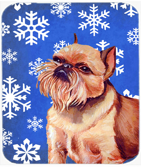 Brussels Griffon Winter Snowflakes Holiday Mouse Pad, Hot Pad Or Trivet