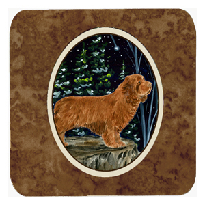 Sussex Spaniel Foam Coasters - Set 4