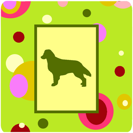 Flat Coated Retriever Foam Coasters - Set 4