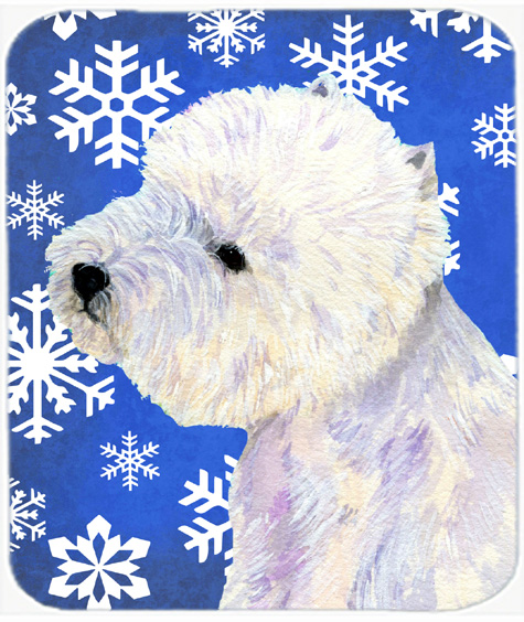 Westie Winter Snowflakes Holiday Mouse Pad, Hot Pad Or Trivet