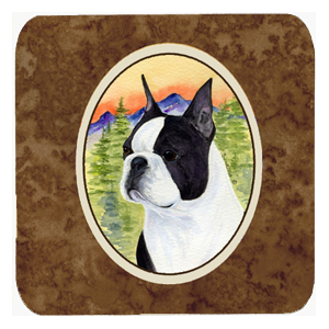 Boston Terrier Foam Coasters - Set 4