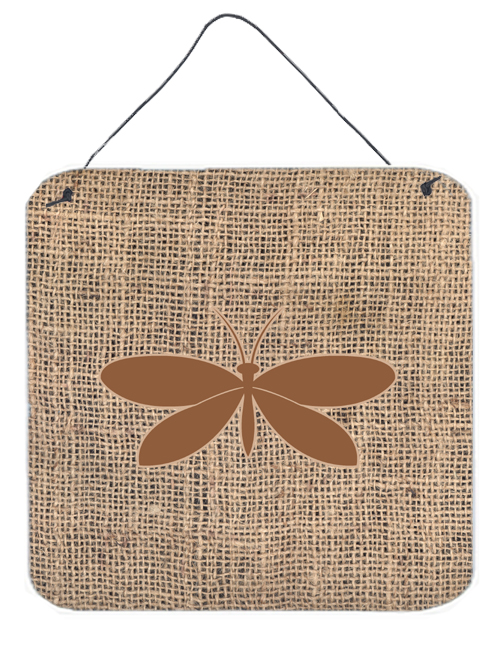Moth Burlap And Brown Aluminium Metal Wall Or Door Hanging Prints