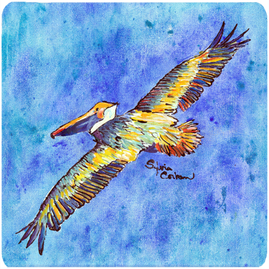 Picture of Carolines Treasures 8377FC Bird - Pelican Foam Coasters - Set 4