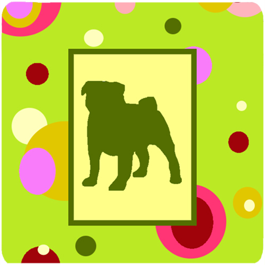 Pug Foam Coasters - Set 4