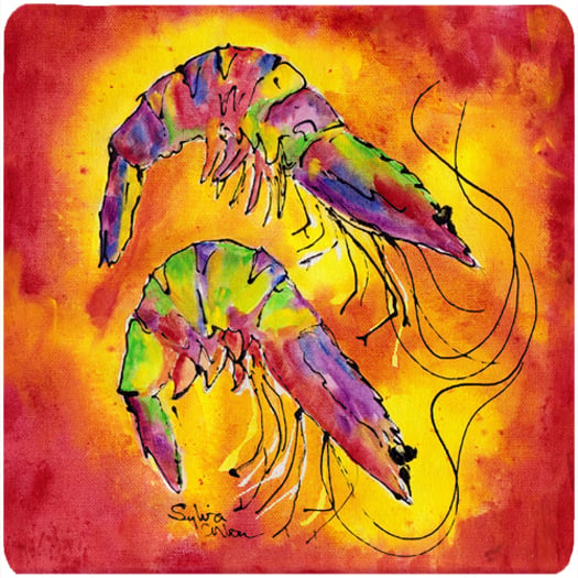Picture of Carolines Treasures 8378FC Shrimp Foam Coasters - Set 4