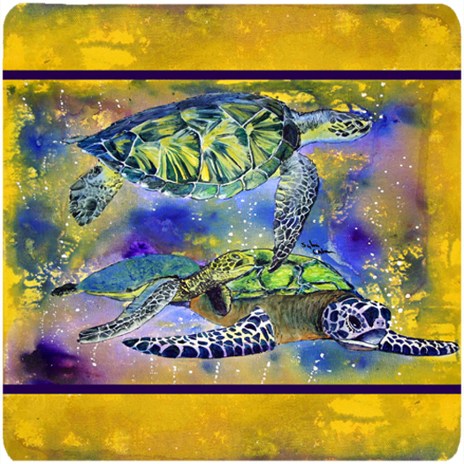 Picture of Carolines Treasures 8394FC Turtle Foam Coasters - Set 4