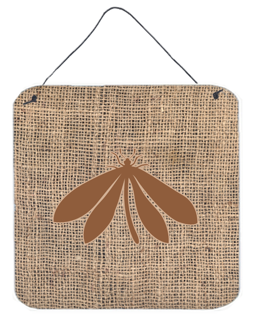 Moth Burlap And Brown Aluminium Metal Wall Or Door Hanging Prints