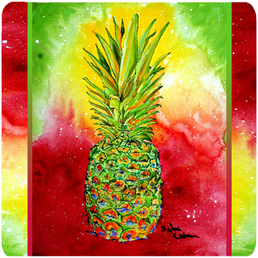 Picture of Carolines Treasures 8395FC Pineapple Foam Coasters - Set 4