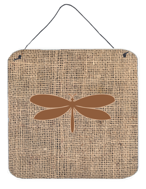 Moth Burlap And Brown Aluminium Metal Wall Or Door Hanging Prints