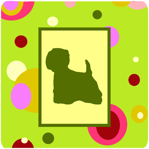 Westie Foam Coasters - Set 4