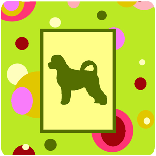 Portuguese Water Dog Foam Coasters - Set 4