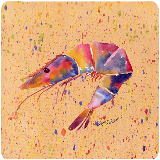 Shrimp Foam Coasters - Set 4