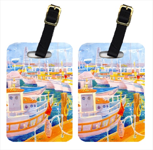 Picture of Carolines Treasures 6017BT Shirmp Boats Luggage Tags - Pair Of 2