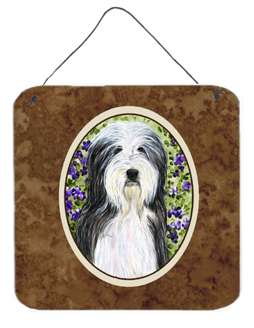 Bearded Collie Aluminium Metal Wall Or Door Hanging Prints