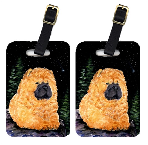 Starry Night Chow Chow Luggage Tags - Pair Of 2