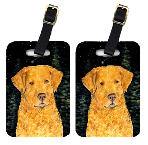 Starry Night Chesapeake Bay Retriever Luggage Tags - Pair Of 2