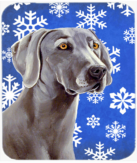 Weimaraner Winter Snowflakes Holiday Mouse Pad, Hot Pad Or Trivet