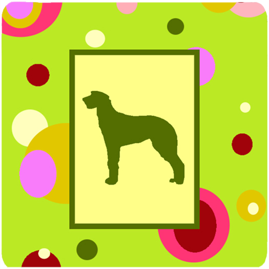 Scottish Deerhound Foam Coasters - Set 4