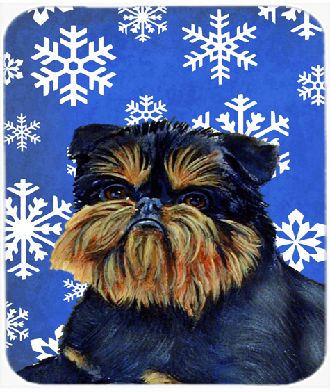 Brussels Griffon Winter Snowflakes Holiday Mouse Pad, Hot Pad Or Trivet