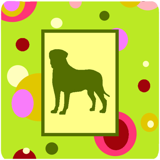 CK1076FC Bullmastiff Foam Coasters - Set 4