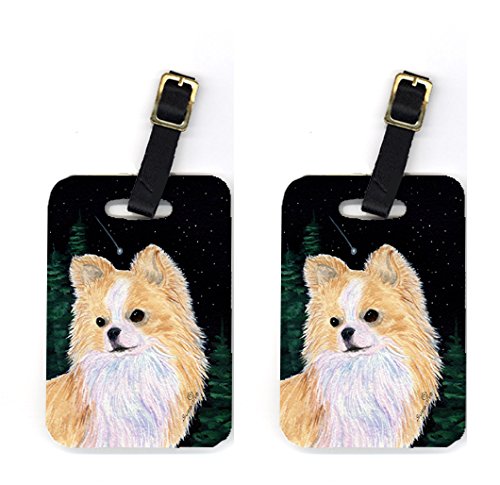 Starry Night Chihuahua Luggage Tag 4 x 2.75 In.