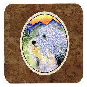 SS8244FC Bearded Collie Foam Coasters - Set Of 4