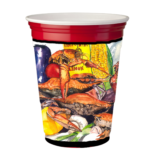Picture of Carolines Treasures 1016RSC Verons And Crabs Red Solo Cup  Hugger