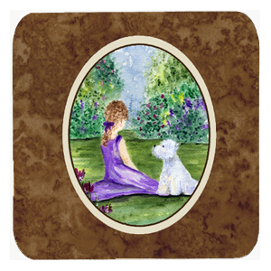 Westie Foam Coasters - Set Of 4