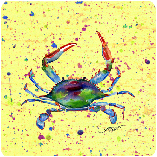 Picture of Carolines Treasures 8452FC Crab Foam Coasters - Set Of 4