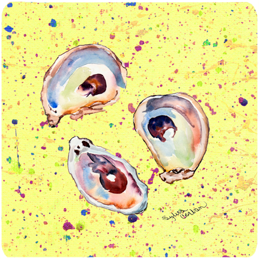 Picture of Carolines Treasures 8453FC Oyster Foam Coasters - Set Of 4