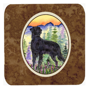 SS8263FC Flat Coated Retriever Foam Coasters - Set Of 4