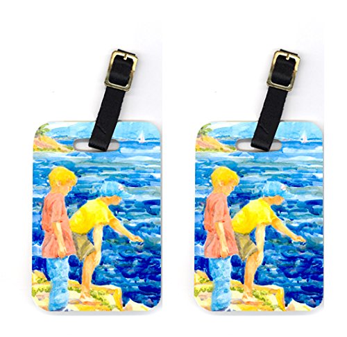 Picture of Carolines Treasures 6008BT The Boys At The Lake Or Beach Luggage Tag - Pair 2&#44; 4 x 2.75 In.