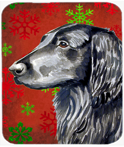 Flat Coated Retriever Snowflakes Christmas Mouse Pad, Hot Pad Or Trivet - 7.75 x 9.25 In.