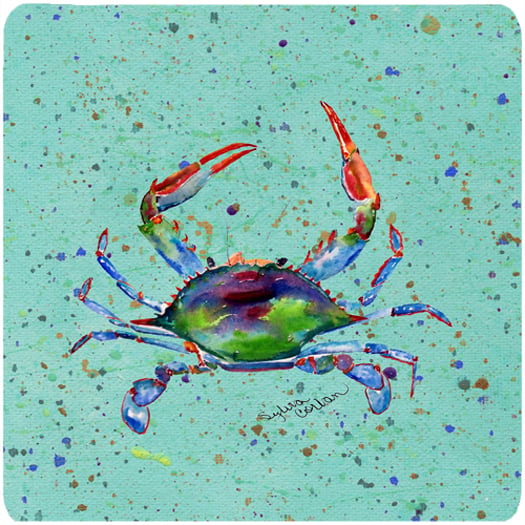 Picture of Carolines Treasures 8462FC Crab Foam Coasters - Set Of 4