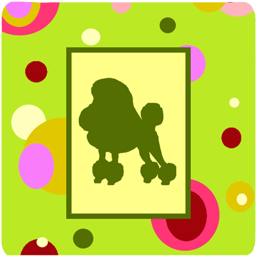 Poodle Foam Coasters - Set Of 4