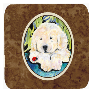 Golden Retriever Foam Coasters - Set Of 4